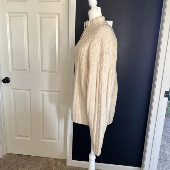 Daniel Cremieux 100% Cashmere Quarter Zip Sweater in Beige
size XXL - Picture 3 of 12